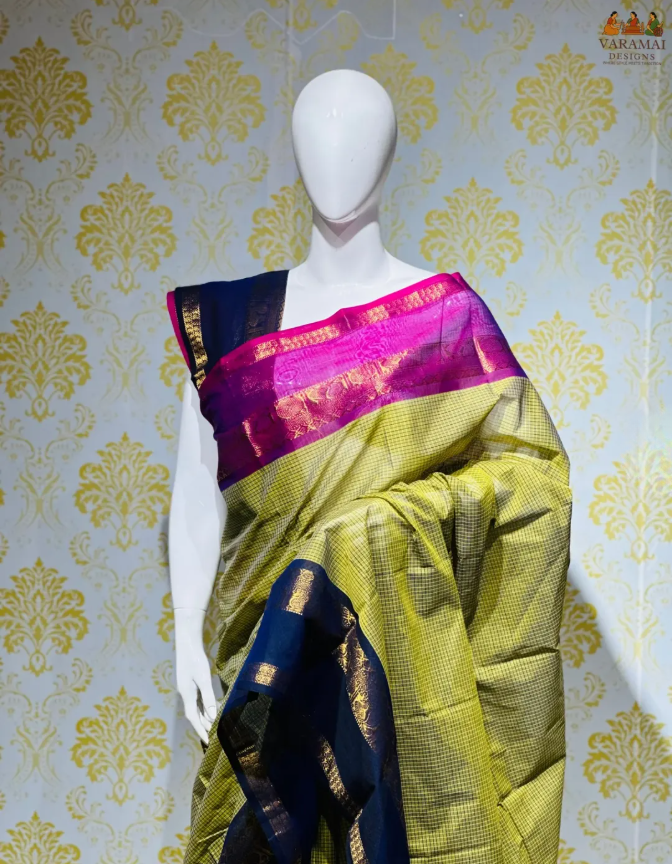 symphony of green, purple, and blue.